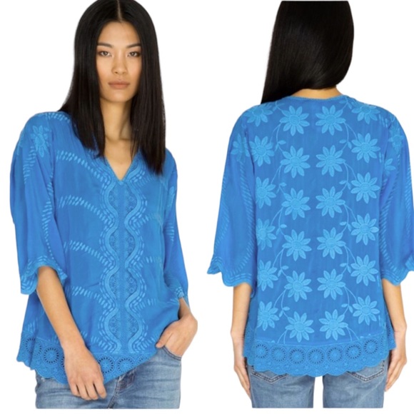 Johnny Was Tops - NEW JOHNNY WAS Milani Tunic in Blue